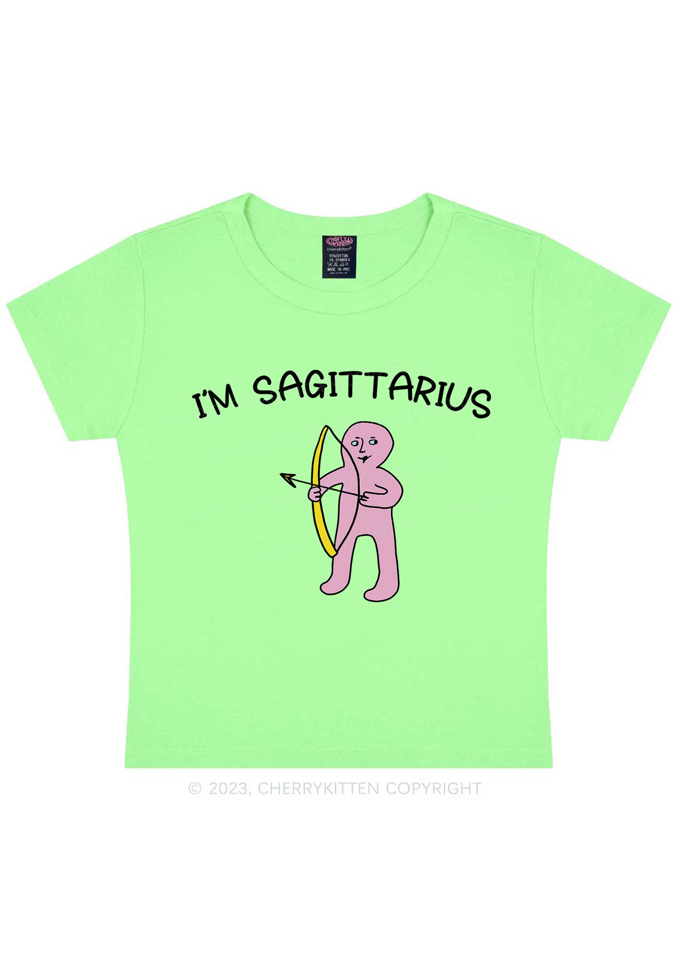 I'm Sagittarius Y2K Baby Tee Cherrykitten