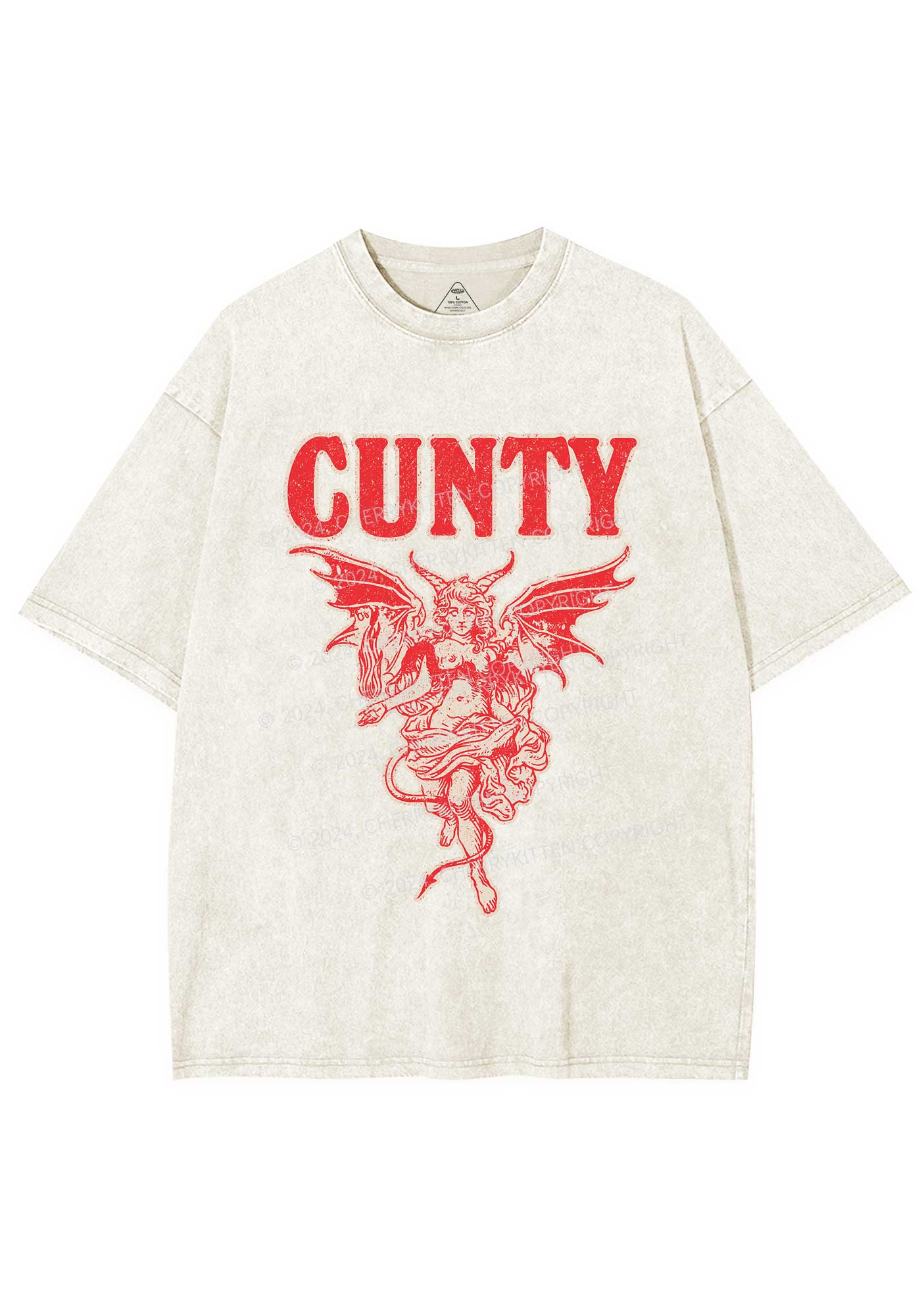 Cunty Satan Y2K Washed Tee Cherrykitten