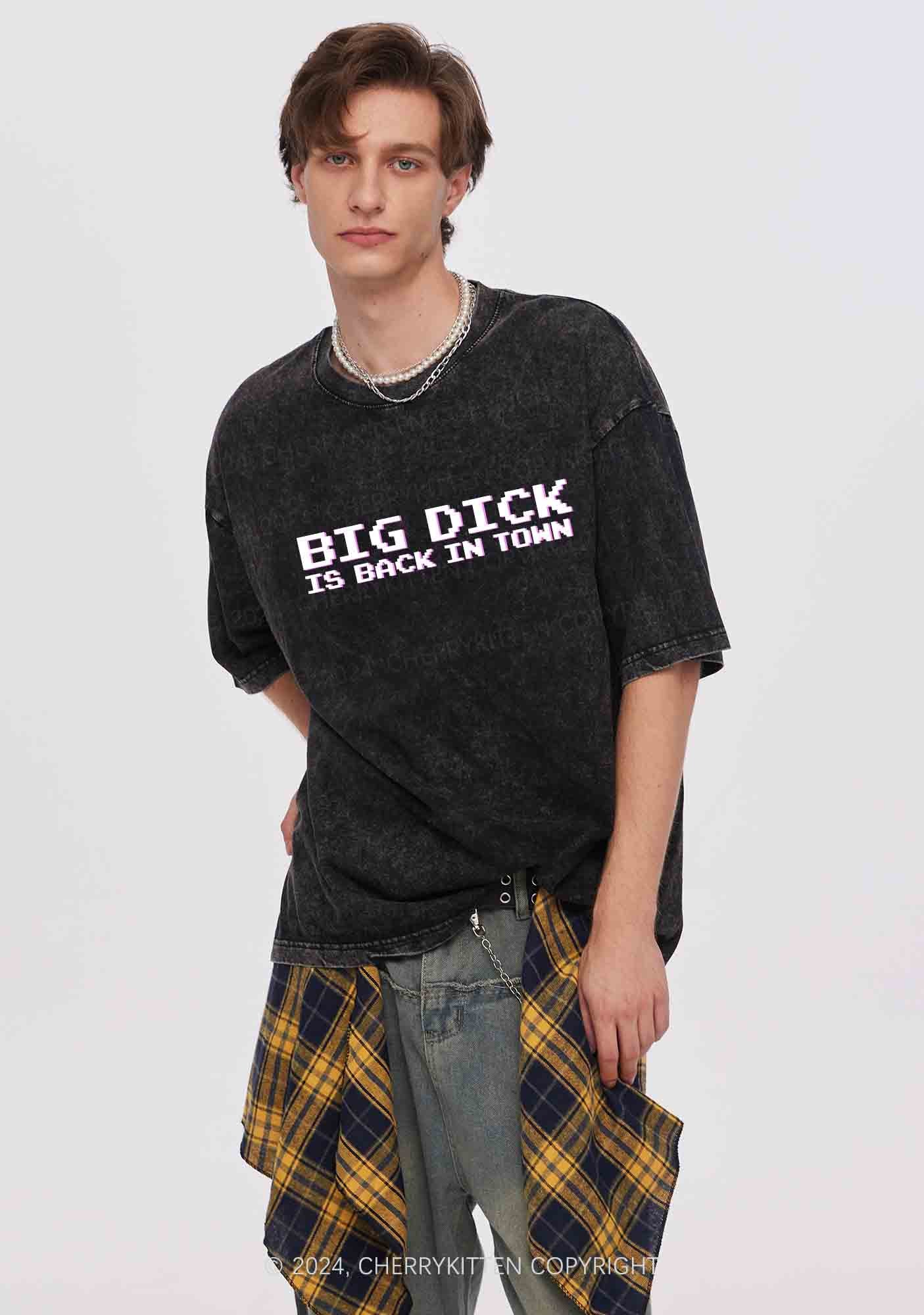 Big Is Back In Town Y2K Washed Tee Cherrykitten