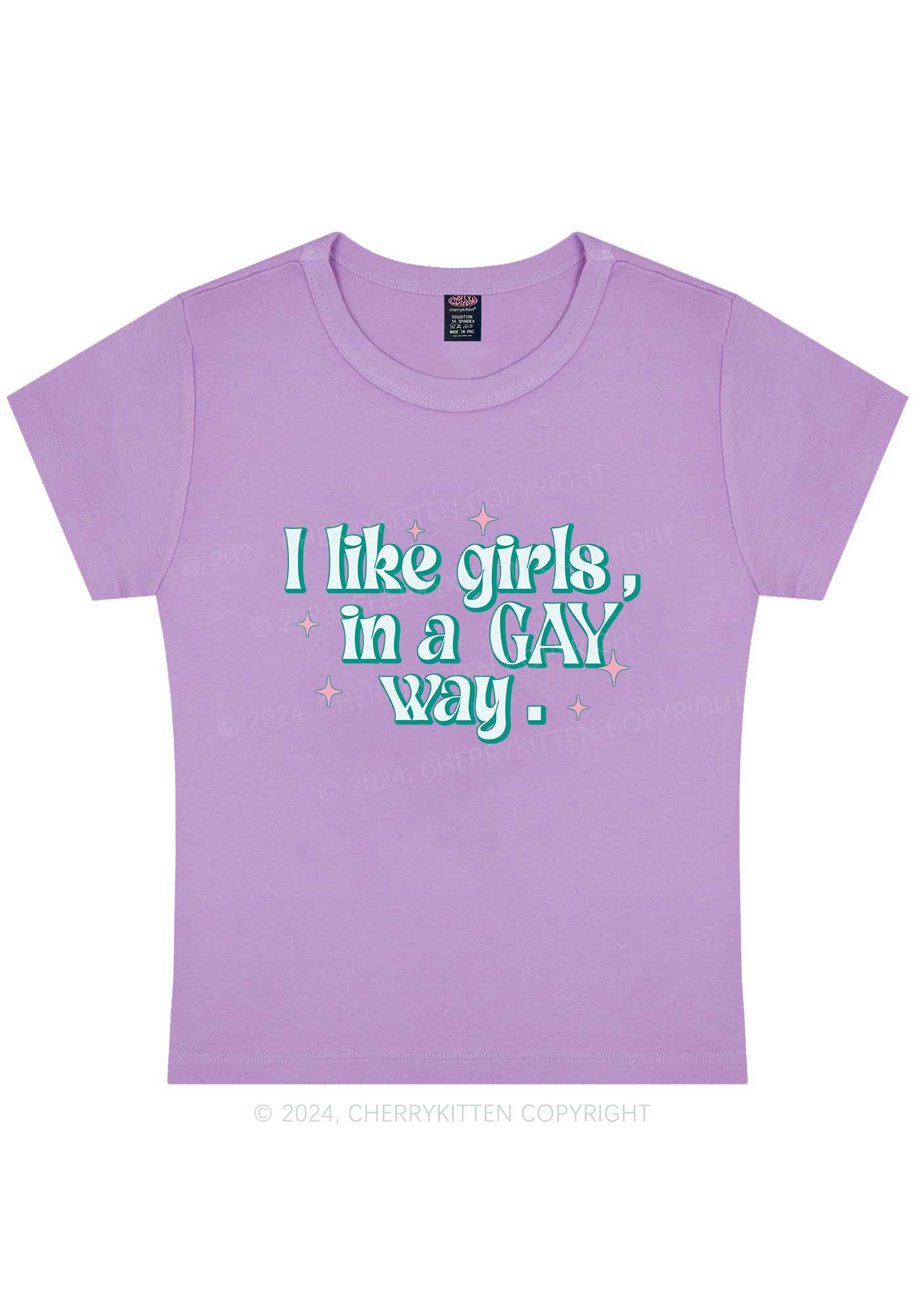 Curvy Like Girls In Gay Way Y2K Baby Tee Cherrykitten