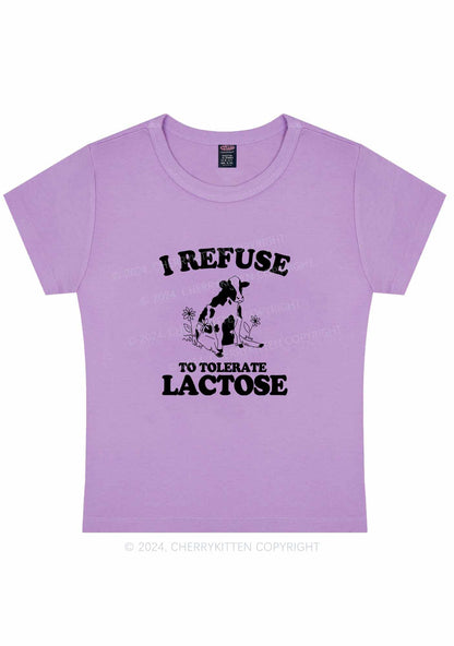 I Refuse To Tolerate Lactose Y2K Baby Tee Cherrykitten