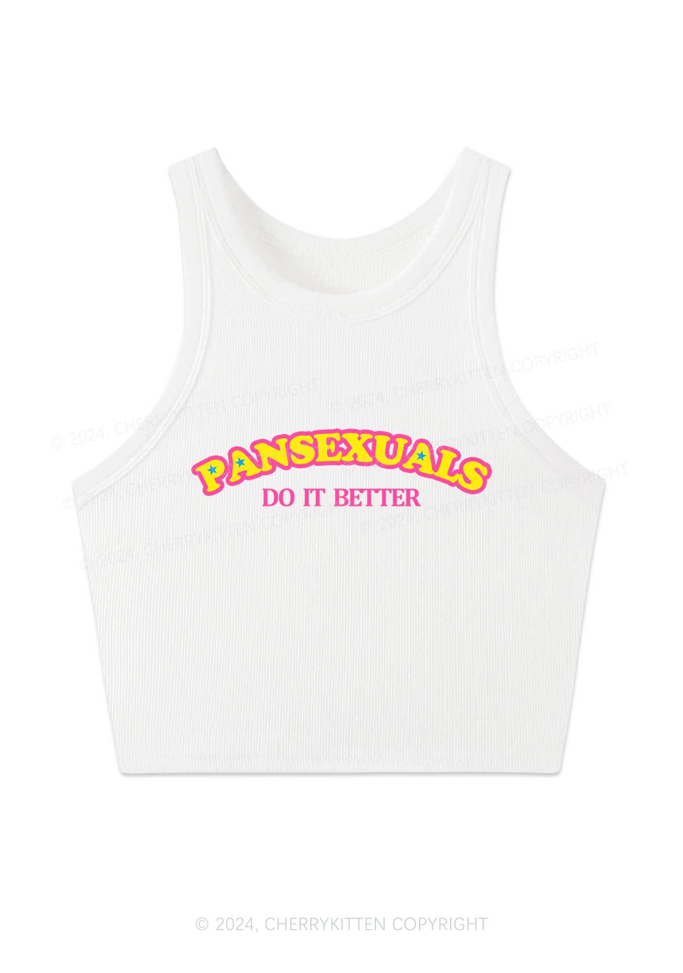 Pansexuals Do It Better Y2K Crop Tank Top Cherrykitten