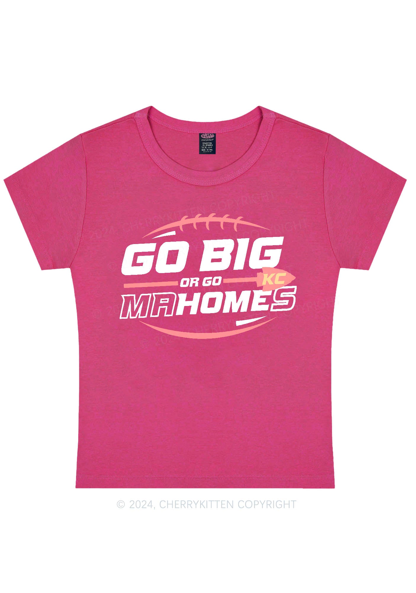 Go Big Y2K Super Bowl Baby Tee Cherrykitten