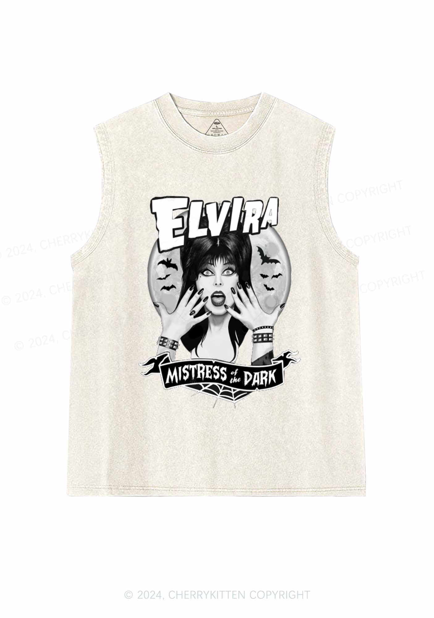 Halloween Mistress Dark Y2K Washed Tank Cherrykitten