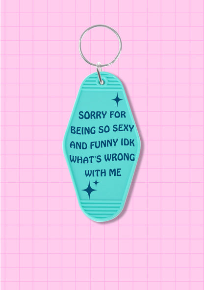 Sorry For Being So Funny 1Pc Y2K Rhombus Keychain Cherrykitten