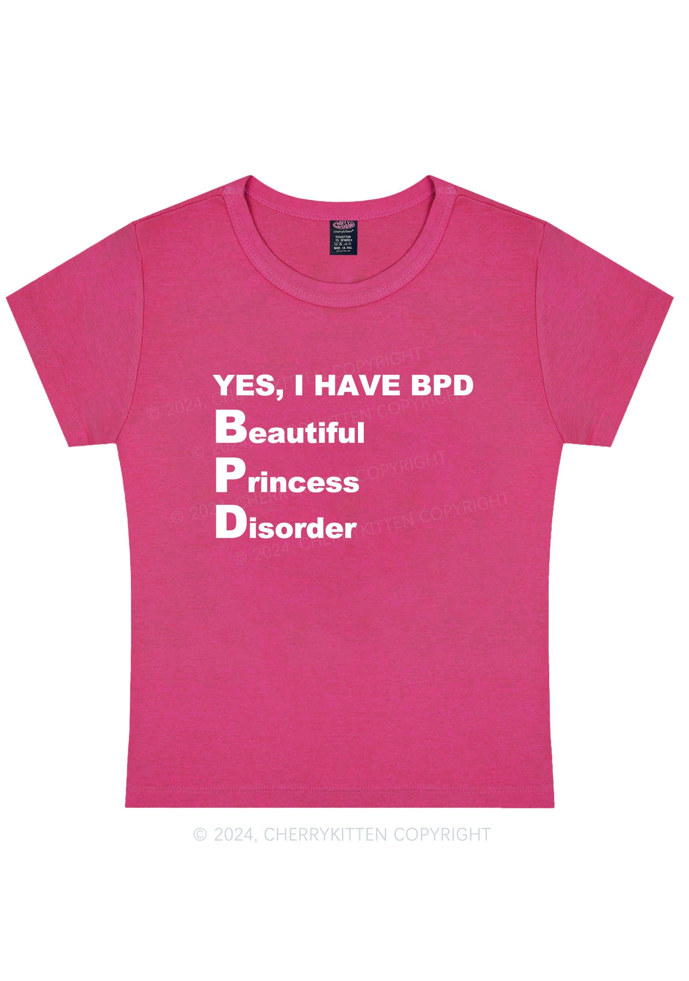 I Have BPD Y2K Baby Tee Cherrykitten