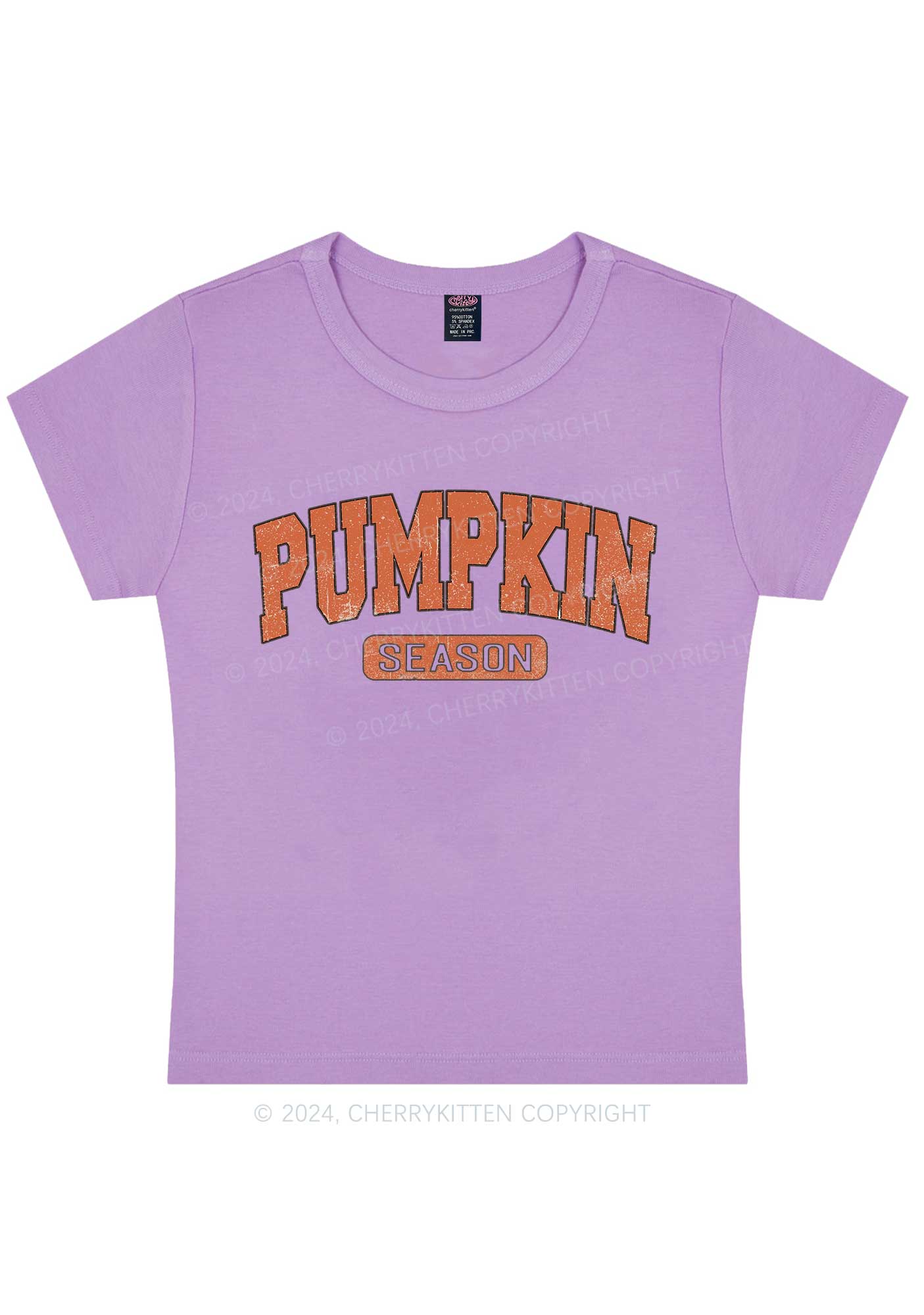 Halloween Pumpkin Season Y2K Baby Tee Cherrykitten