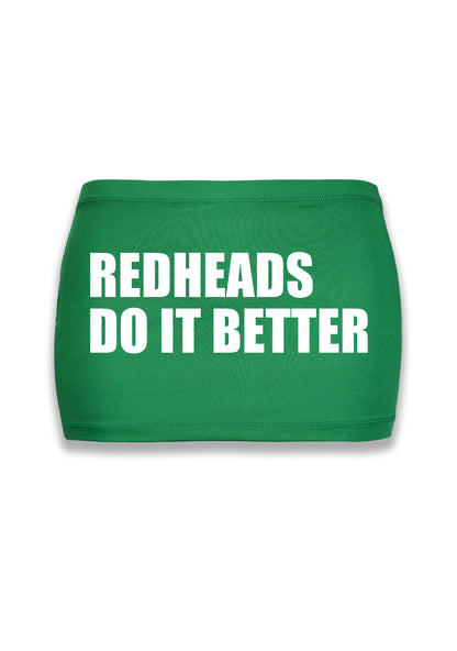 Redheads Do It Better Y2K Mini Hip Skirt Cherrykitten