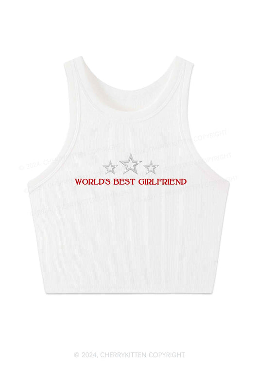 World's Best Girlfriend Y2K Crop Tank Top Cherrykitten