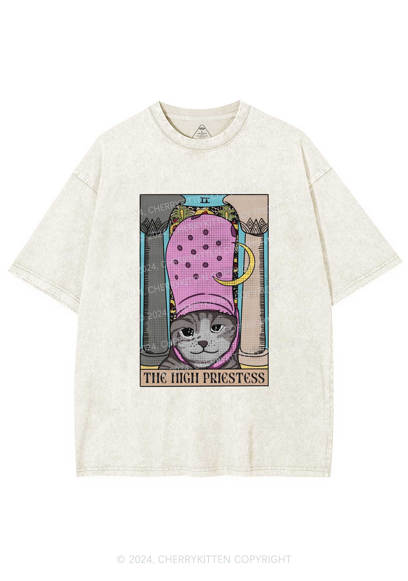 The High Priestess Y2K Washed Tee Cherrykitten