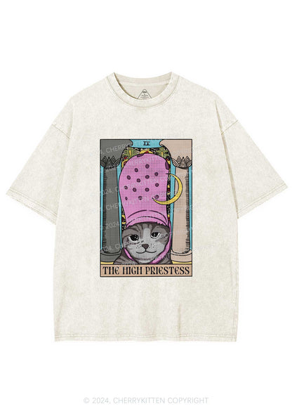 The High Priestess Y2K Washed Tee Cherrykitten