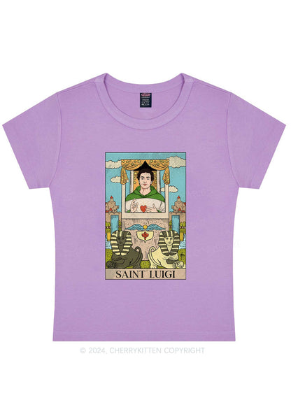 Saint Luigi Y2K Baby Tee Cherrykitten