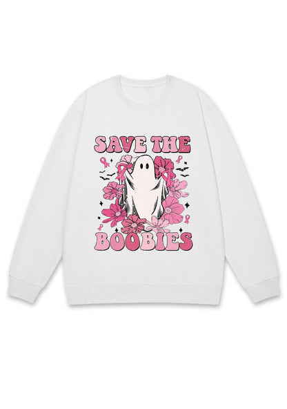 Save The Boobies Halloween Y2K Sweatshirt Cherrykitten