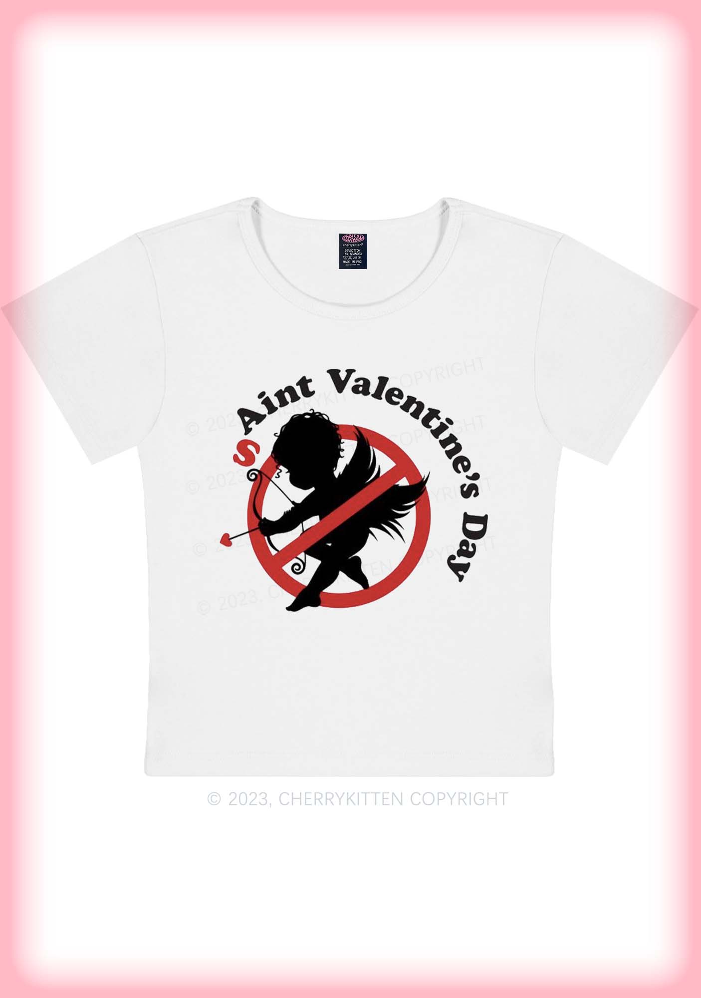 Curvy Aint Valentine's Day Y2K Baby Tee Cherrykitten