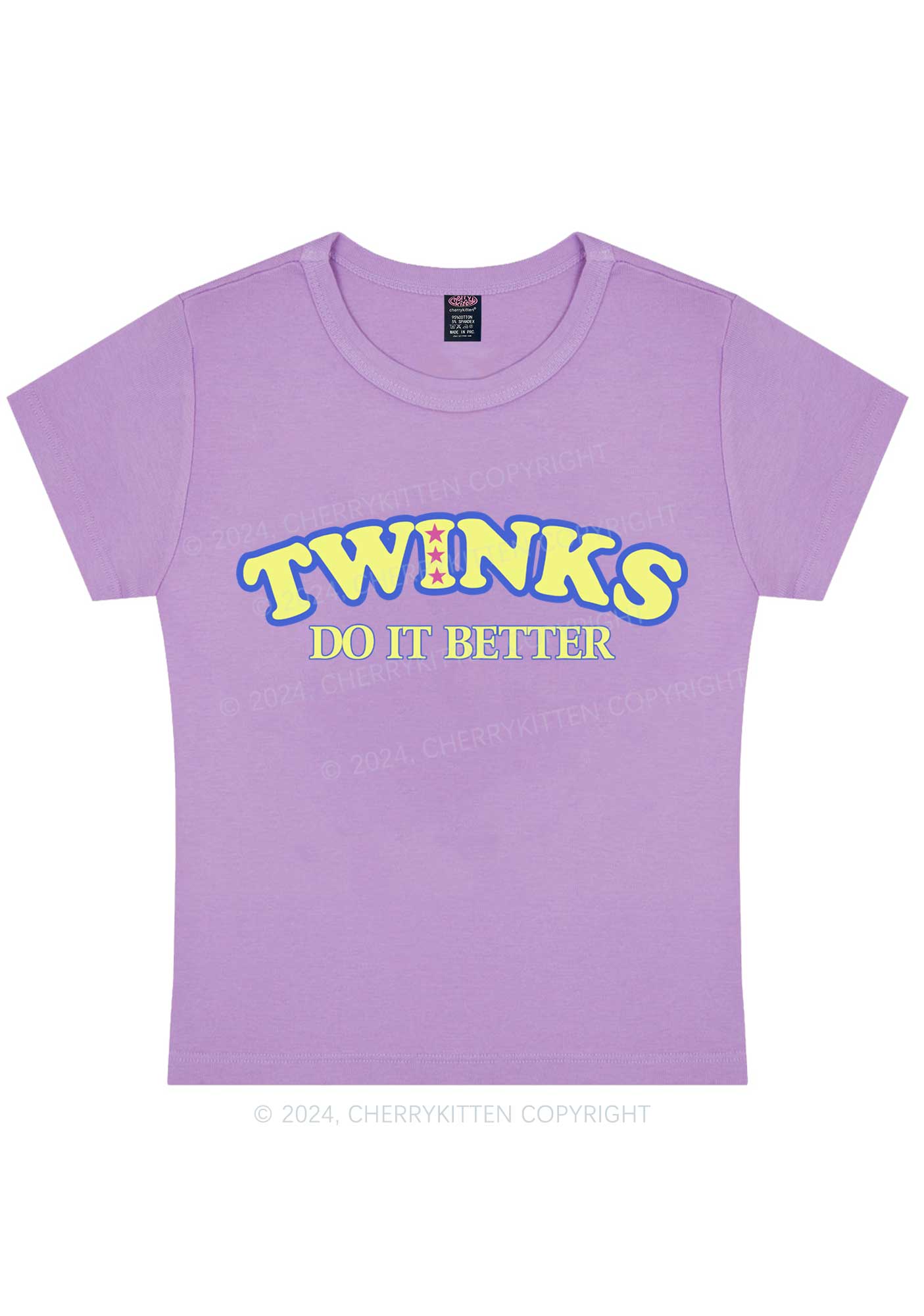 Twinks Do It Better Y2K Baby Tee Cherrykitten