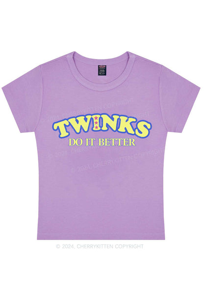 Twinks Do It Better Y2K Baby Tee Cherrykitten