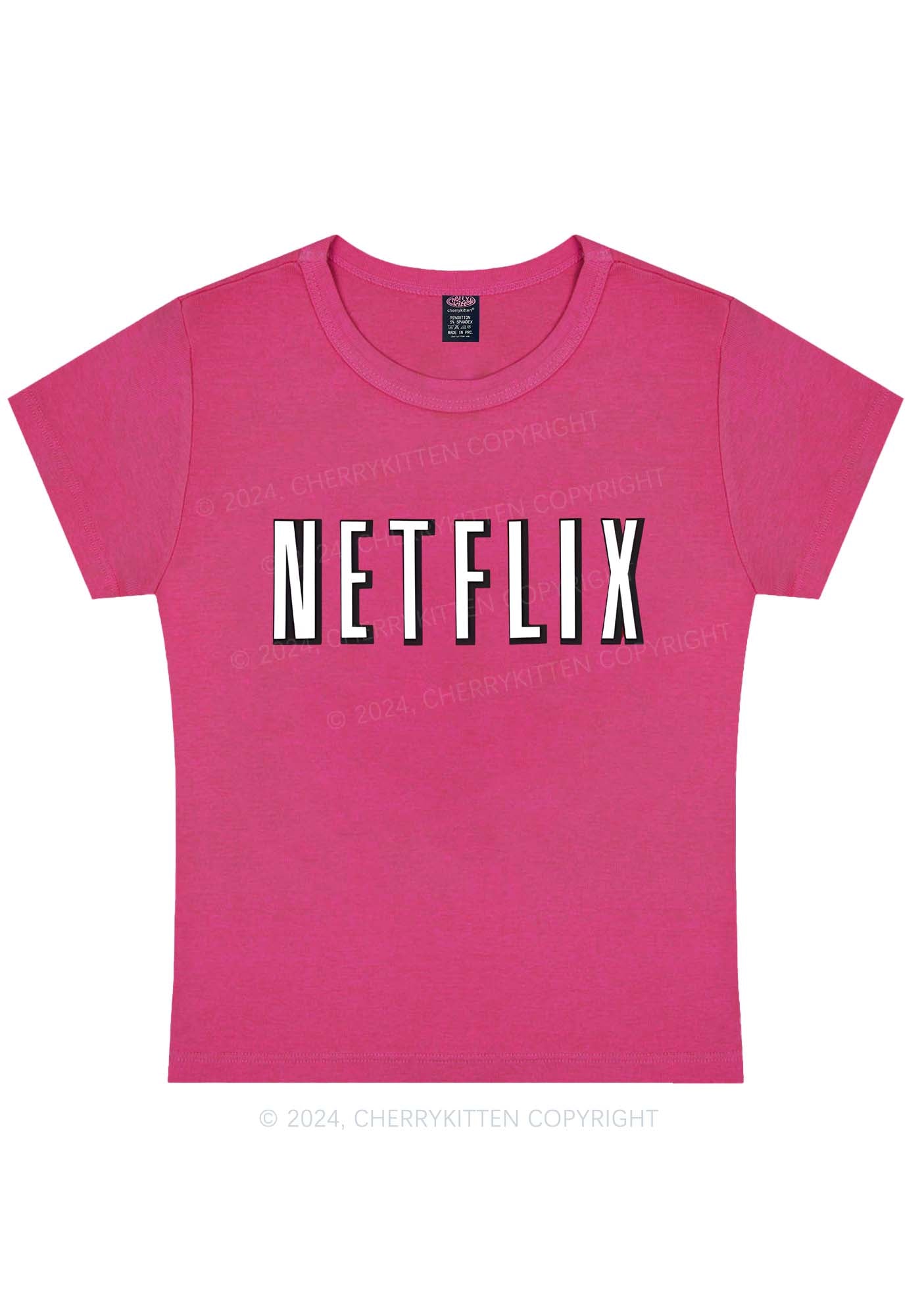 Netflix Y2K Valentine's Day Baby Tee Cherrykitten