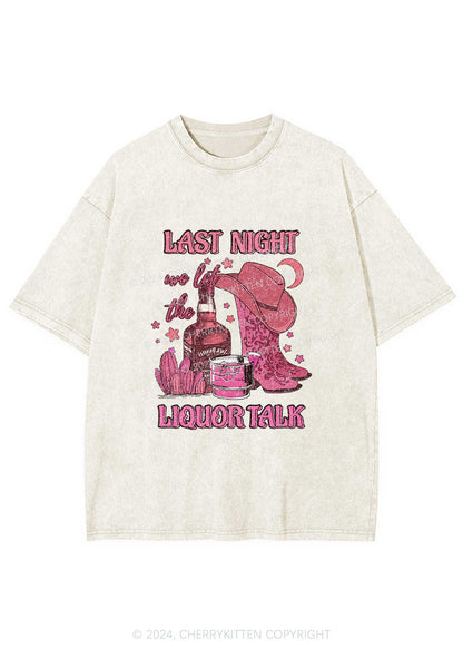 Liquor Talk Y2K Washed Tee Cherrykitten