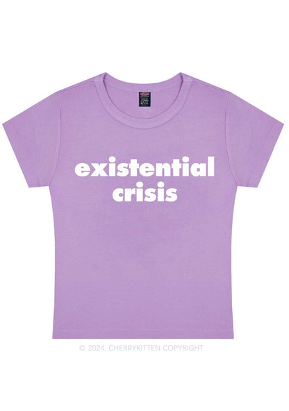 Pink Existential Crisis Y2K Baby Tee Cherrykitten