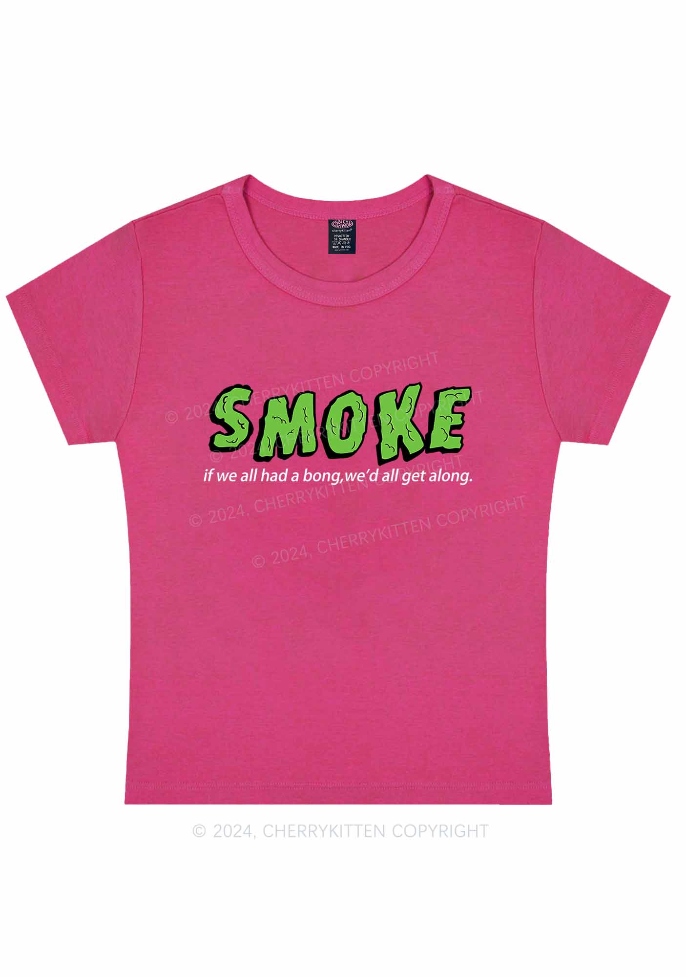 Smoke Get Along Y2K Baby Tee Cherrykitten