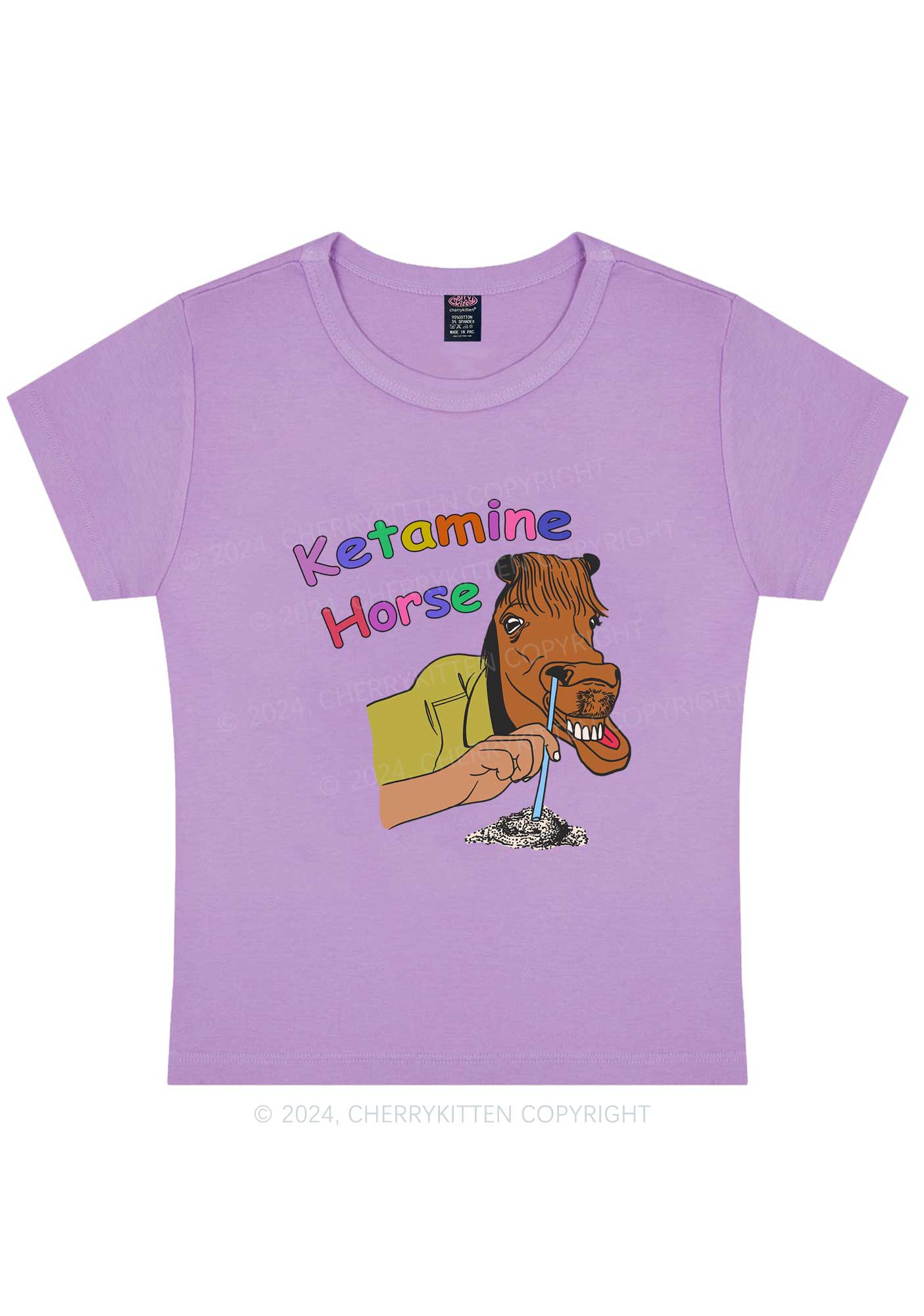 K Horse Y2K Baby Tee Cherrykitten