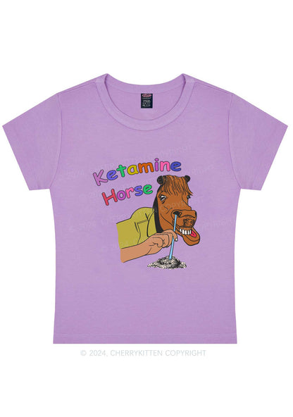 K Horse Y2K Baby Tee Cherrykitten