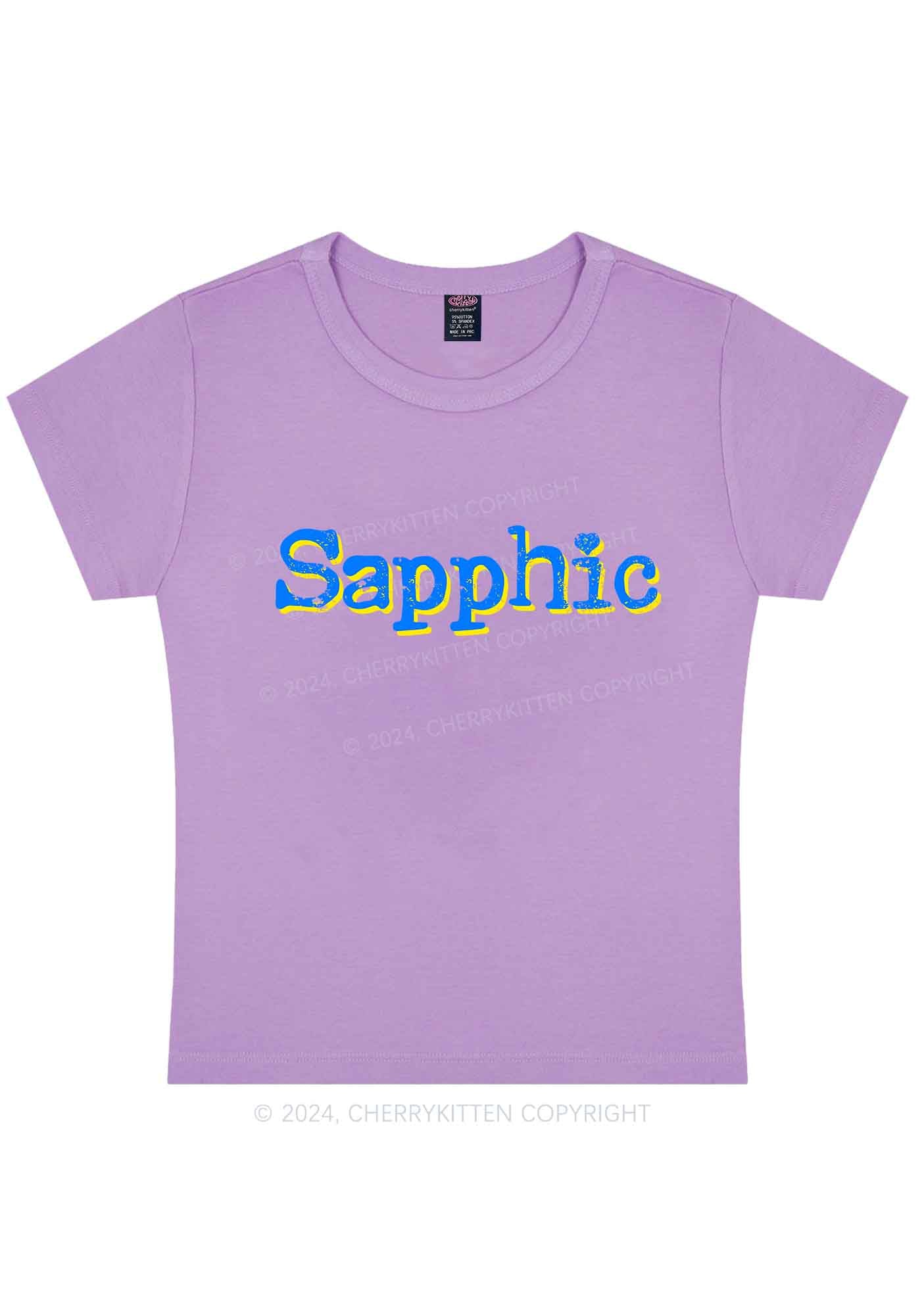 Sapphic Y2K Baby Tee Cherrykitten