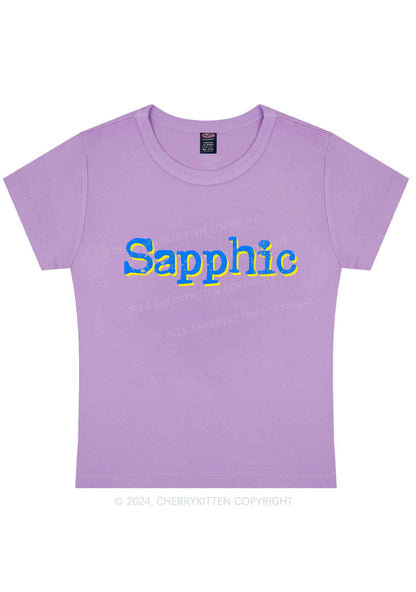 Sapphic Y2K Baby Tee Cherrykitten