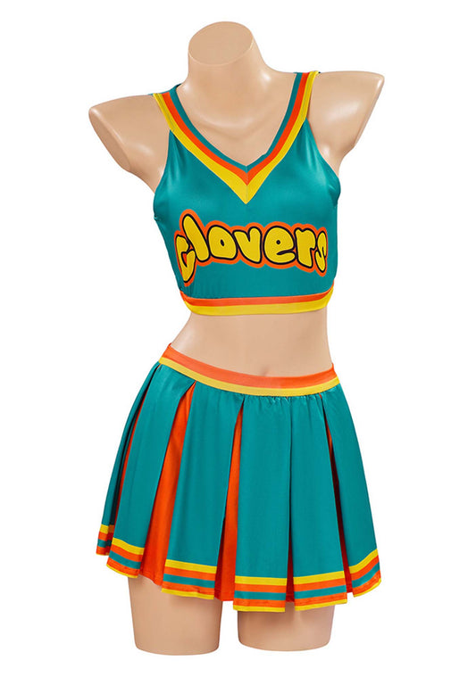 Halloween Clovery Cheerleader Y2K Cosplay Costume