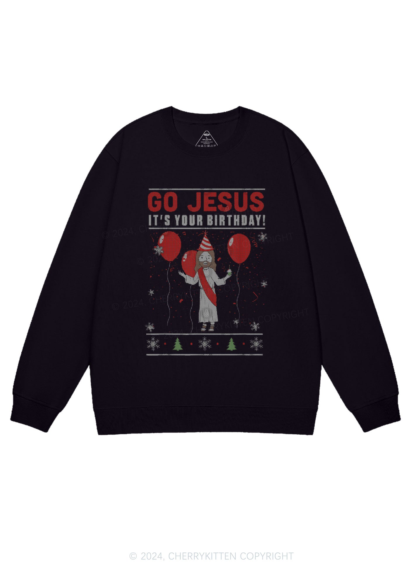 Christmas Go Jesus Y2K Sweatshirt Cherrykitten