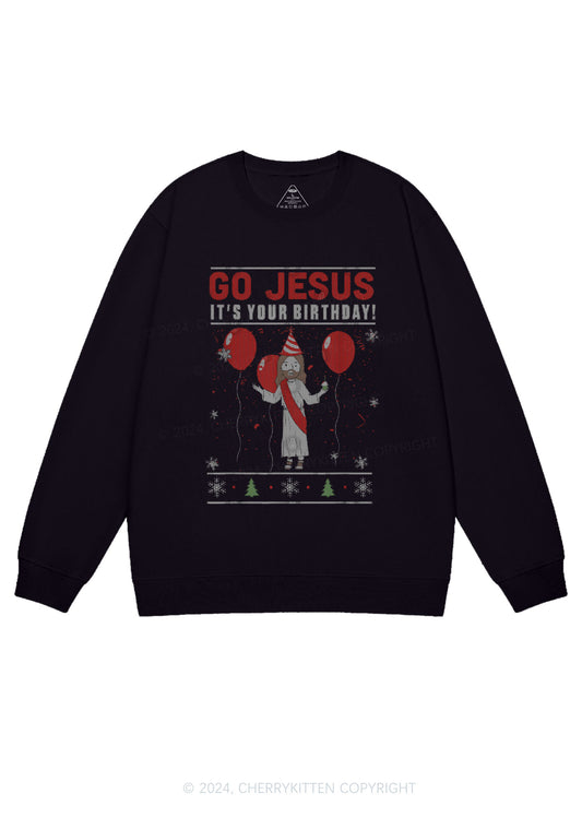 Christmas Go Jesus Y2K Sweatshirt Cherrykitten