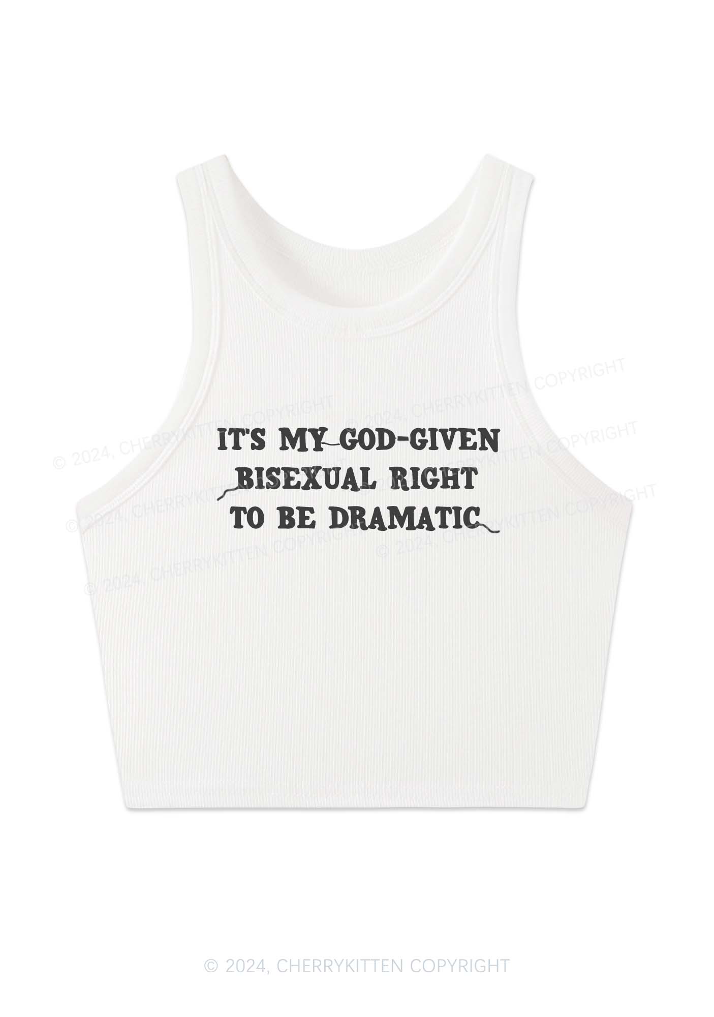 God-Given Bisexual Right Y2K Crop Tank Top Cherrykitten