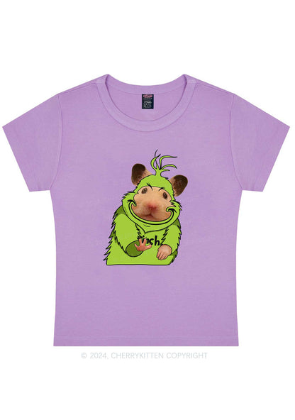 Christmas Green Ratz Y2K Baby Tee Cherrykitten