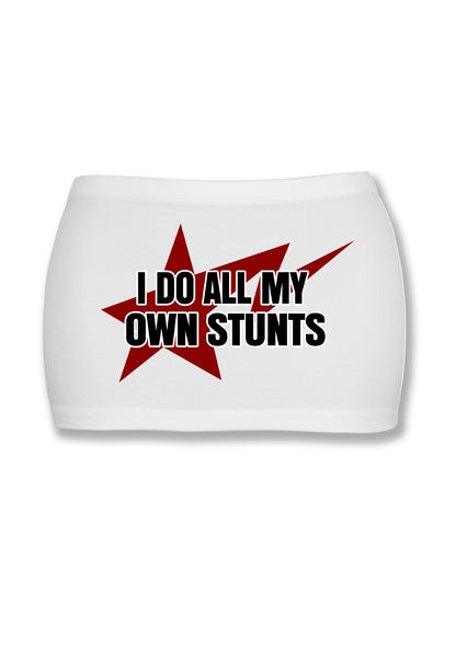 I Do All My Own Stunts Y2K Mini Hip Skirt Cherrykitten