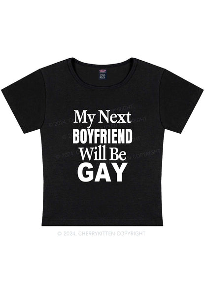 Next Boyfriend Gay Y2K Baby Tee Cherrykitten