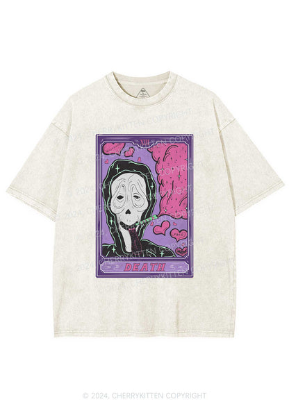 Halloween Death Smoking Y2K Washed Tee Cherrykitten