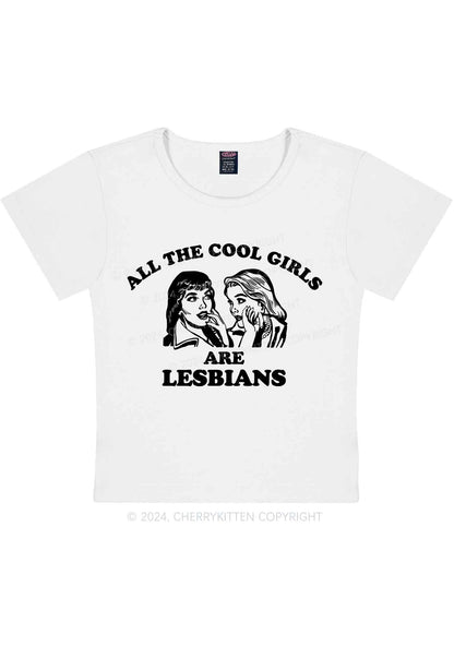 Cool Girls Lesbians Y2K Baby Tee Cherrykitten