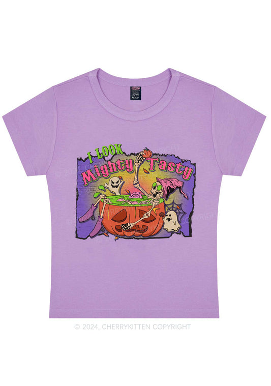 Mighty Tasty Halloween Y2K Baby Tee Cherrykitten