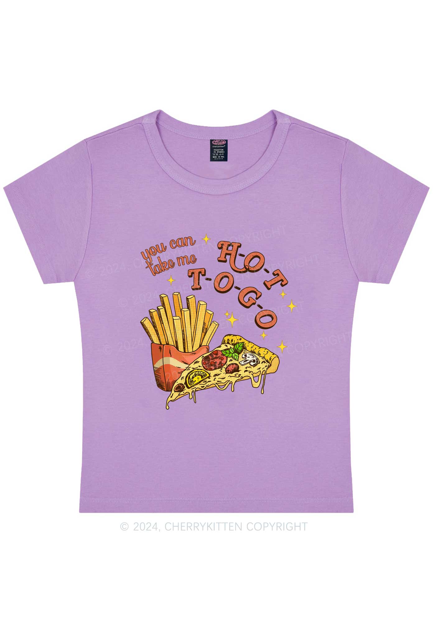 Take Me Hot To Go Y2K Baby Tee Cherrykitten