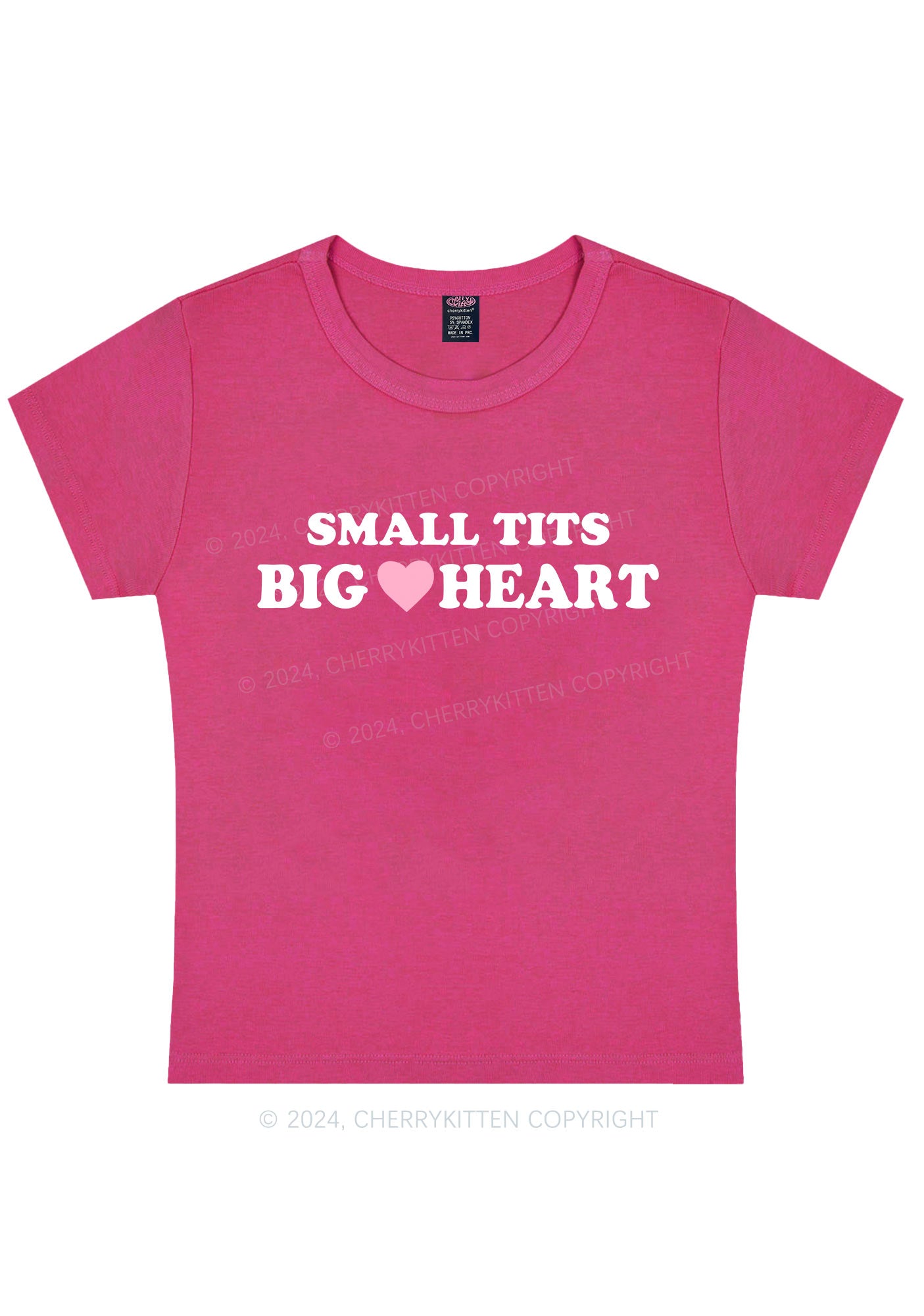 Curvy Small But Big Heart Y2K Baby Tee Cherrykitten