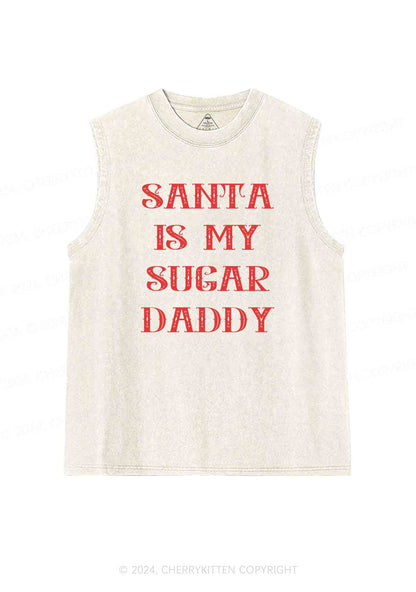 Christmas Sugar Daddy Y2K Washed Tank Cherrykitten