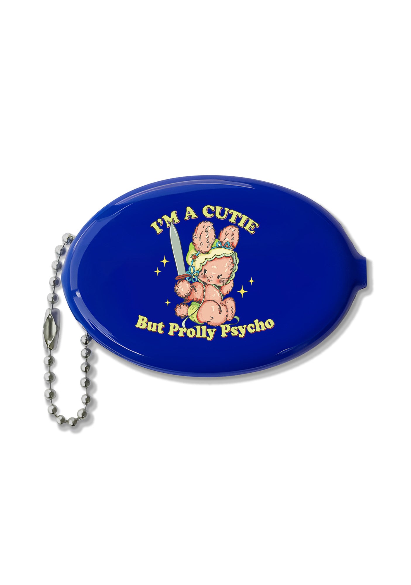 Cutie But Prolly Psycho Y2K Oval Mini Coin Pouch Cherrykitten