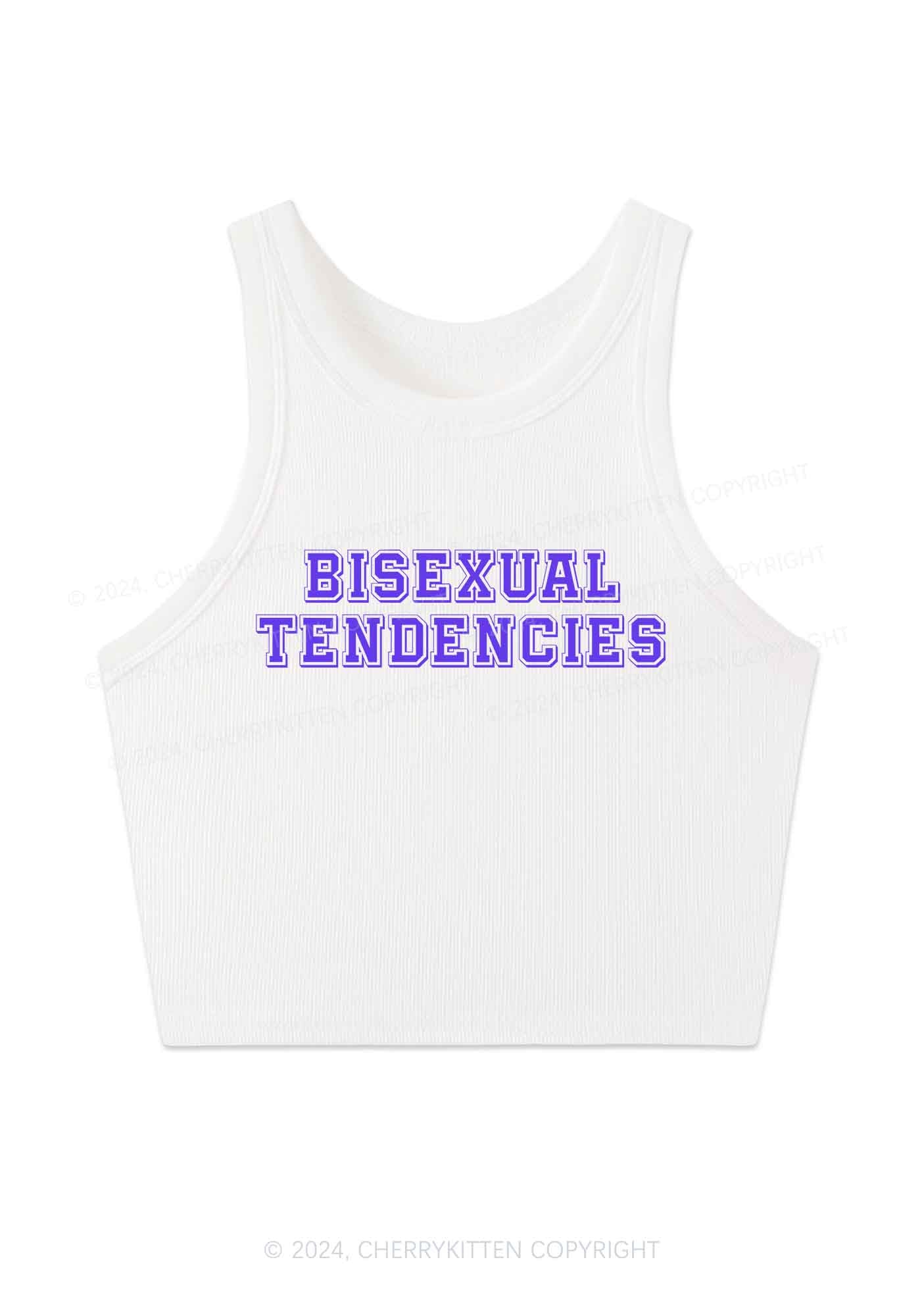 Bisexual Tendencies Y2K Crop Tank Top Cherrykitten