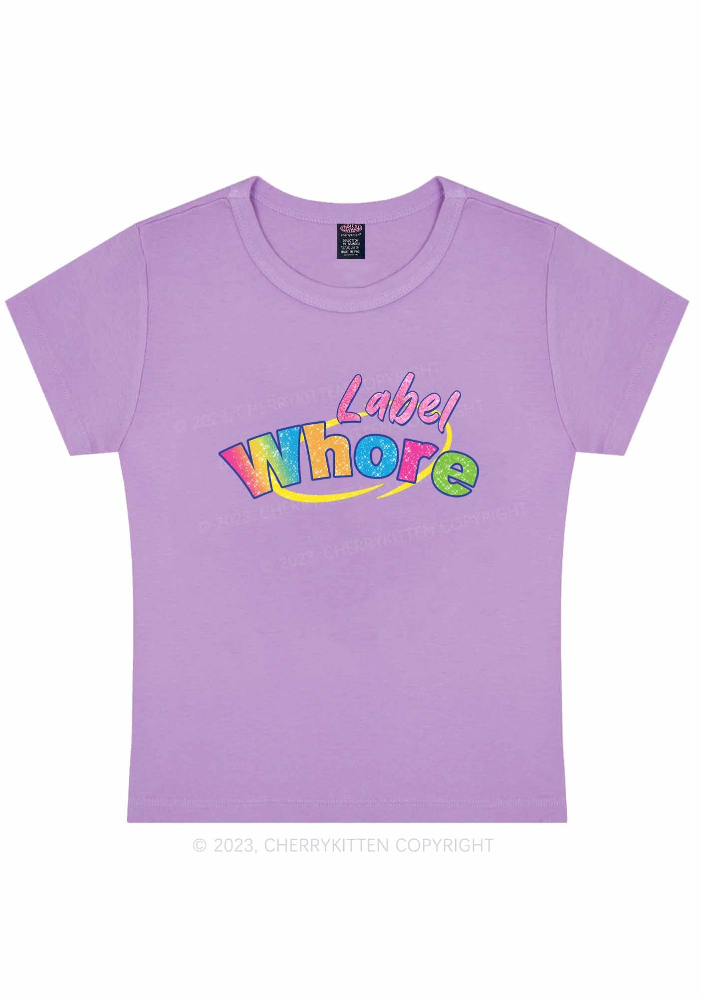 Curvy Label Hore Y2K Baby Tee Cherrykitten