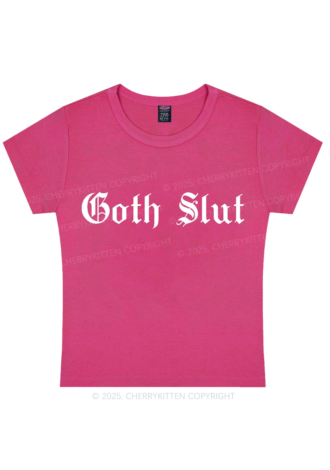 Goth Slxt Y2K Baby Tee Cherrykitten