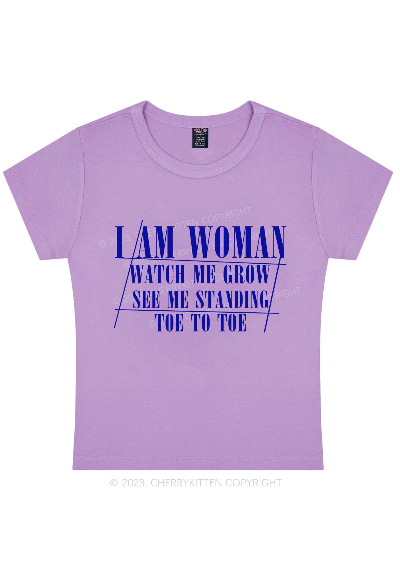 Curvy I Am Woman Y2K Baby Tee Cherrykitten