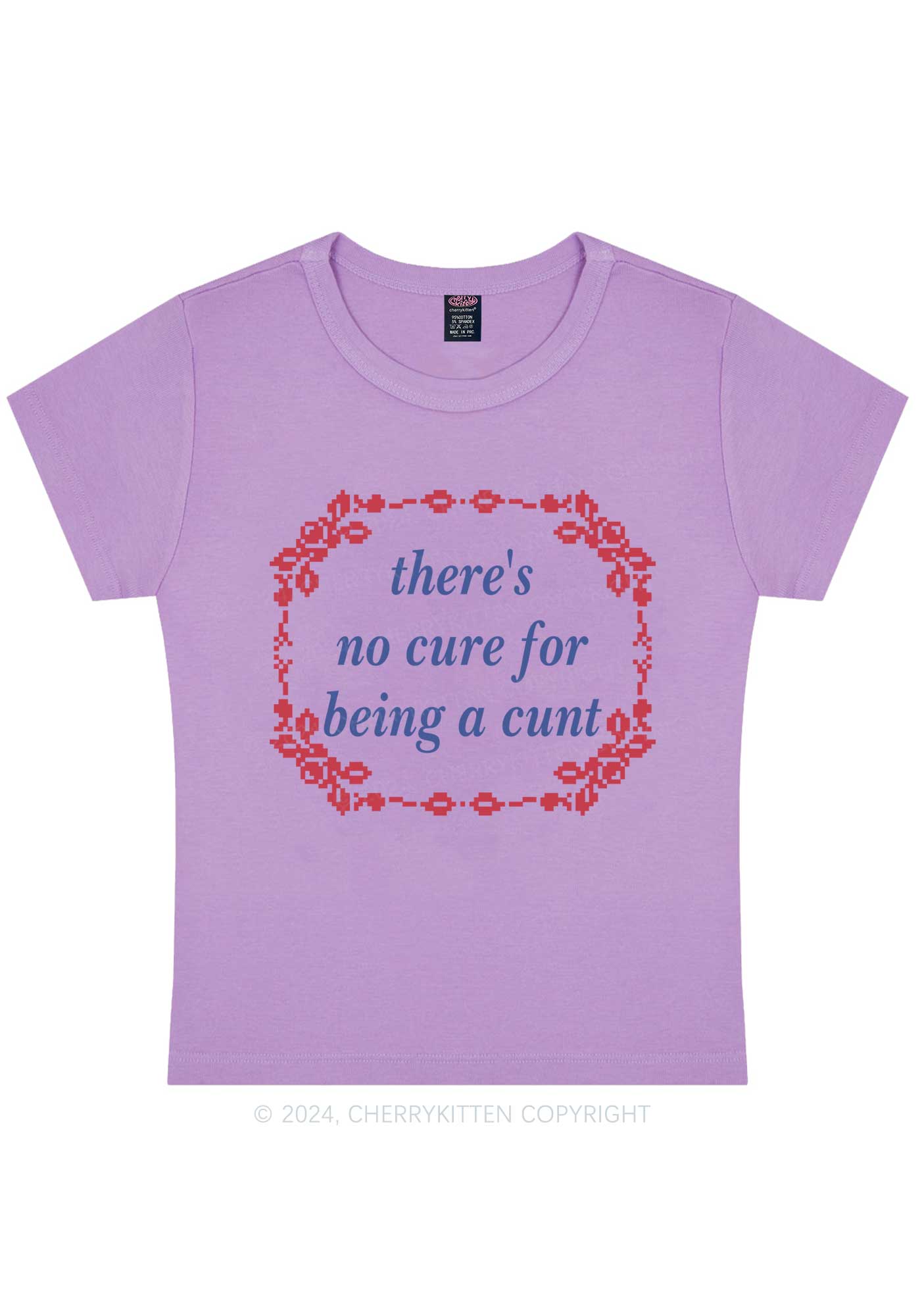 No Cure For Cxxt Y2K Baby Tee Cherrykitten