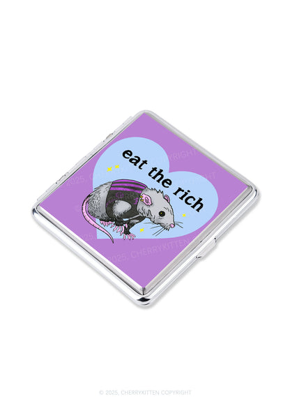 Eat The Rich Rat Y2K Cigarette Case Cherrykitten