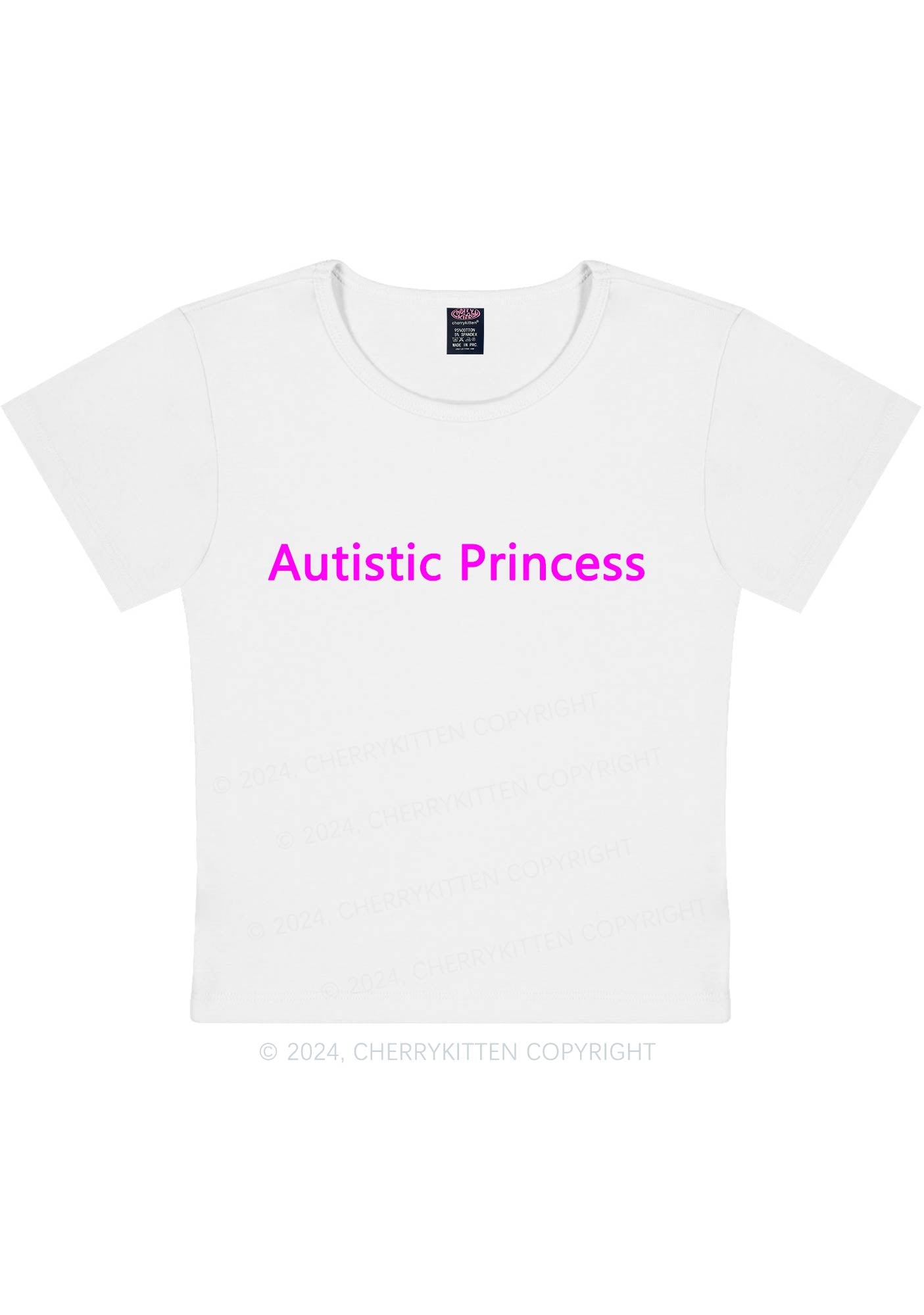 Autistic Princess Y2K Baby Tee Cherrykitten