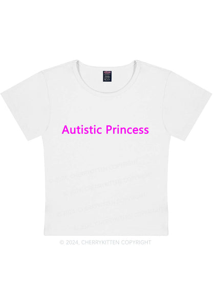 Autistic Princess Y2K Baby Tee Cherrykitten